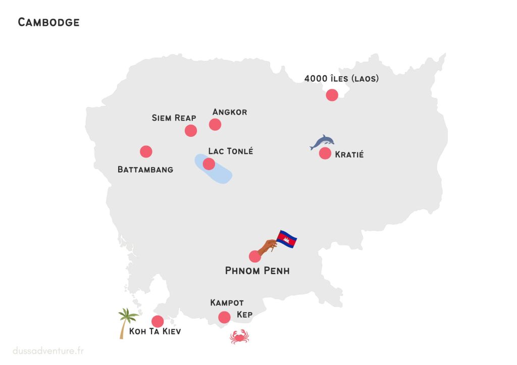 itinéraire de 24 jours au Cambodge